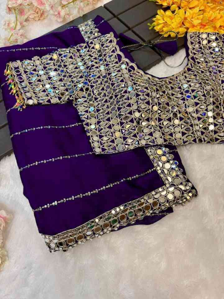 mirror work saree pure Jimmy choo