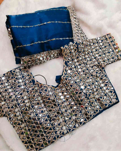 mirror work saree pure Jimmy choo
