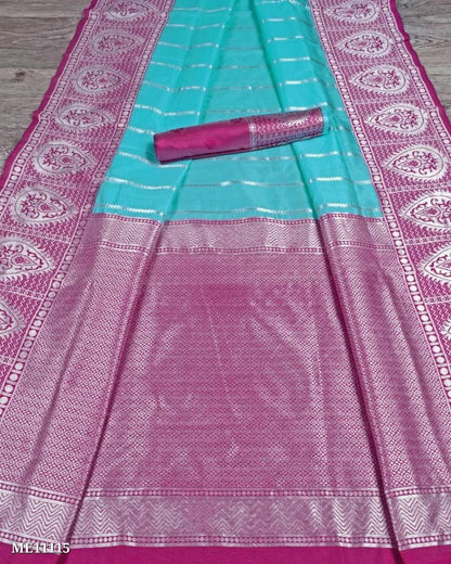 BEAUTIFUL RICH PALLU & JACQUARD WORK ON ALL OVER THE SAREE with blouse