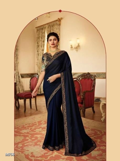 *Prachi Pure Rangoli Silk Embroidery Work Saree*