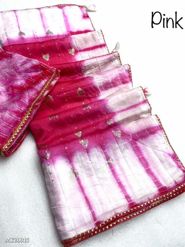 seqance work in all over saree with beautiful eye attractive batik print