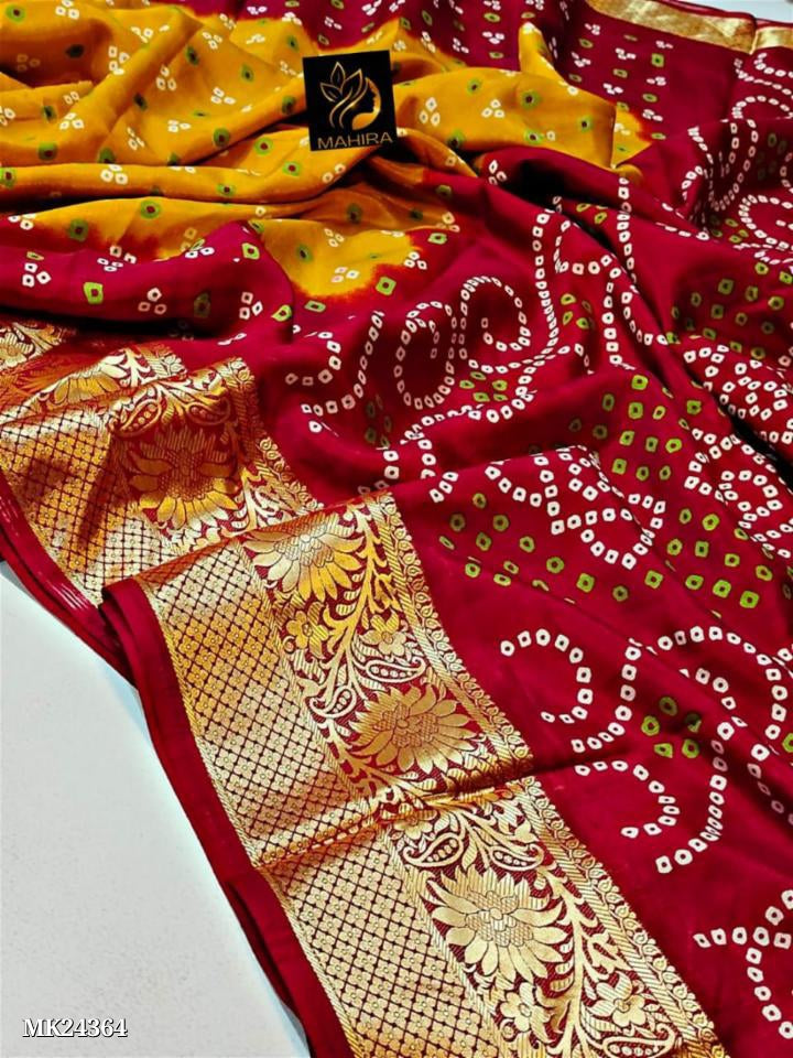 Dola Silk Beautiful Bhandhani Design