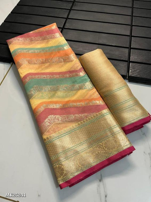 Fancy Silk Viewing Jari Patta Lahriya