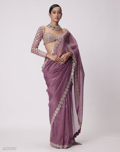 Mirror saree Pure Georgette sequence lining fabric original mirror work hand work 10000 mirror attach