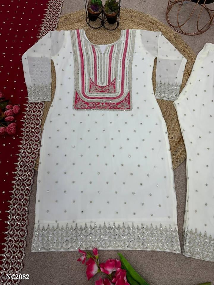 Suit* pant dupatta set full stitching