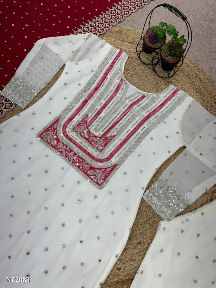 Suit* pant dupatta set full stitching