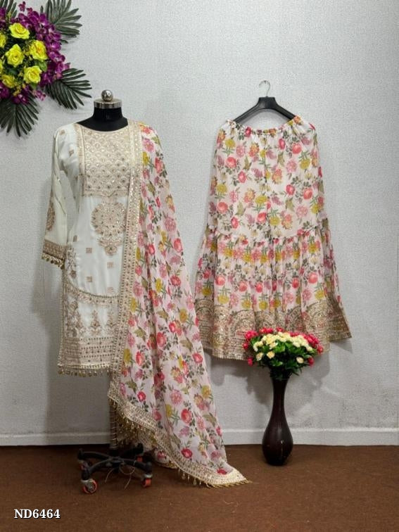 Sarara Suit dupatta set full stitching