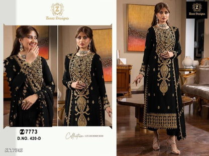 semi Sttich Heavy Georgette With Heavy Embroidery full stitching