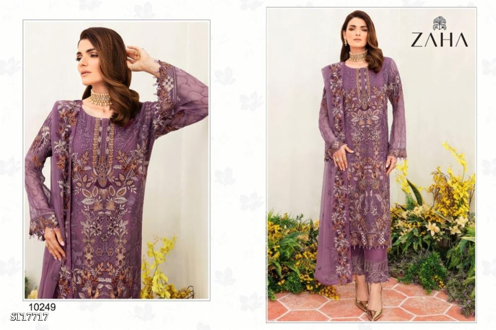 semi Sttich Heavy pure Georgette With Heavy Embroidery Dress