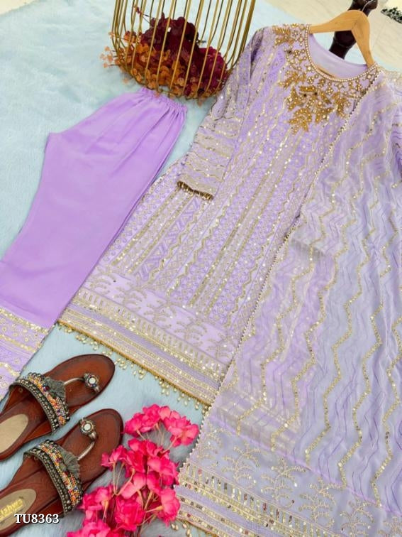 Readymade Top Bottom And Dupatta* set full stitching