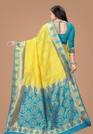 Banarasi ' Solid Jacquard weave that gives a perfect look to the outfit with blouse