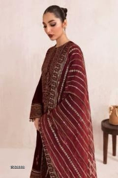 Suit VELVET WITH SEQUENCE EMBROIDERY WORK