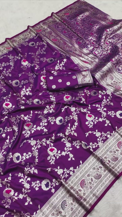 pure banarasi katan silk saree