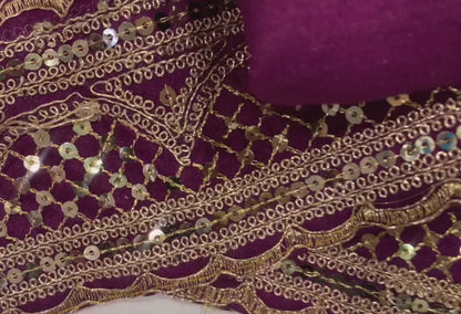 SILK FABRIC ON MULTI, CODING & SEQUENCE EMBRODIERY WORK ON LACE WITH HEAVY SEQUENCE BUTTI ON ALL OVER SAREE*