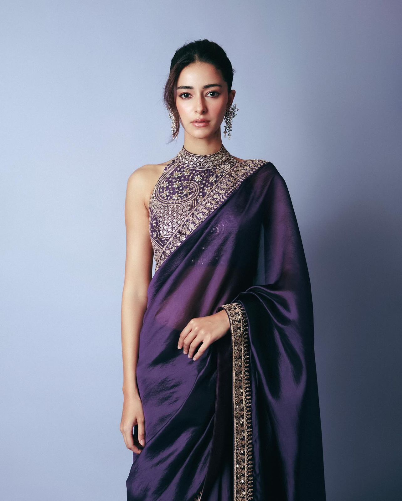 celebrity sequence saree