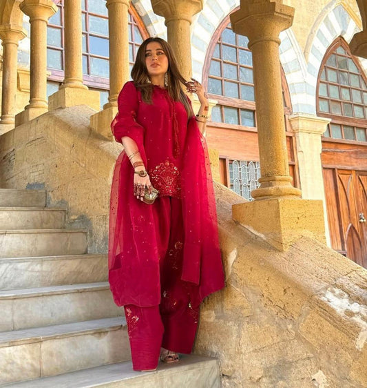 Pure Natural Crep Silk suit set