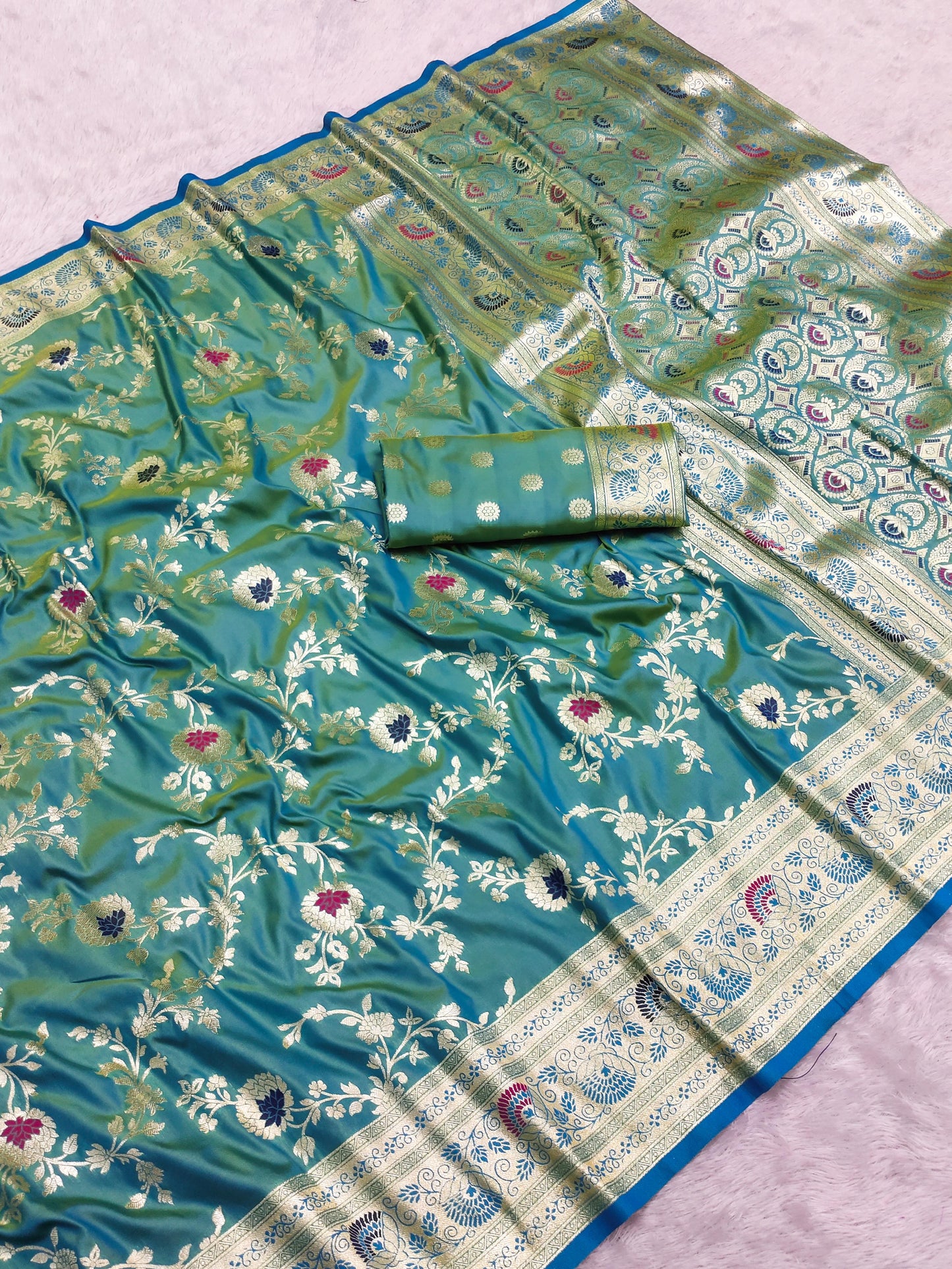 pure banarasi katan silk saree