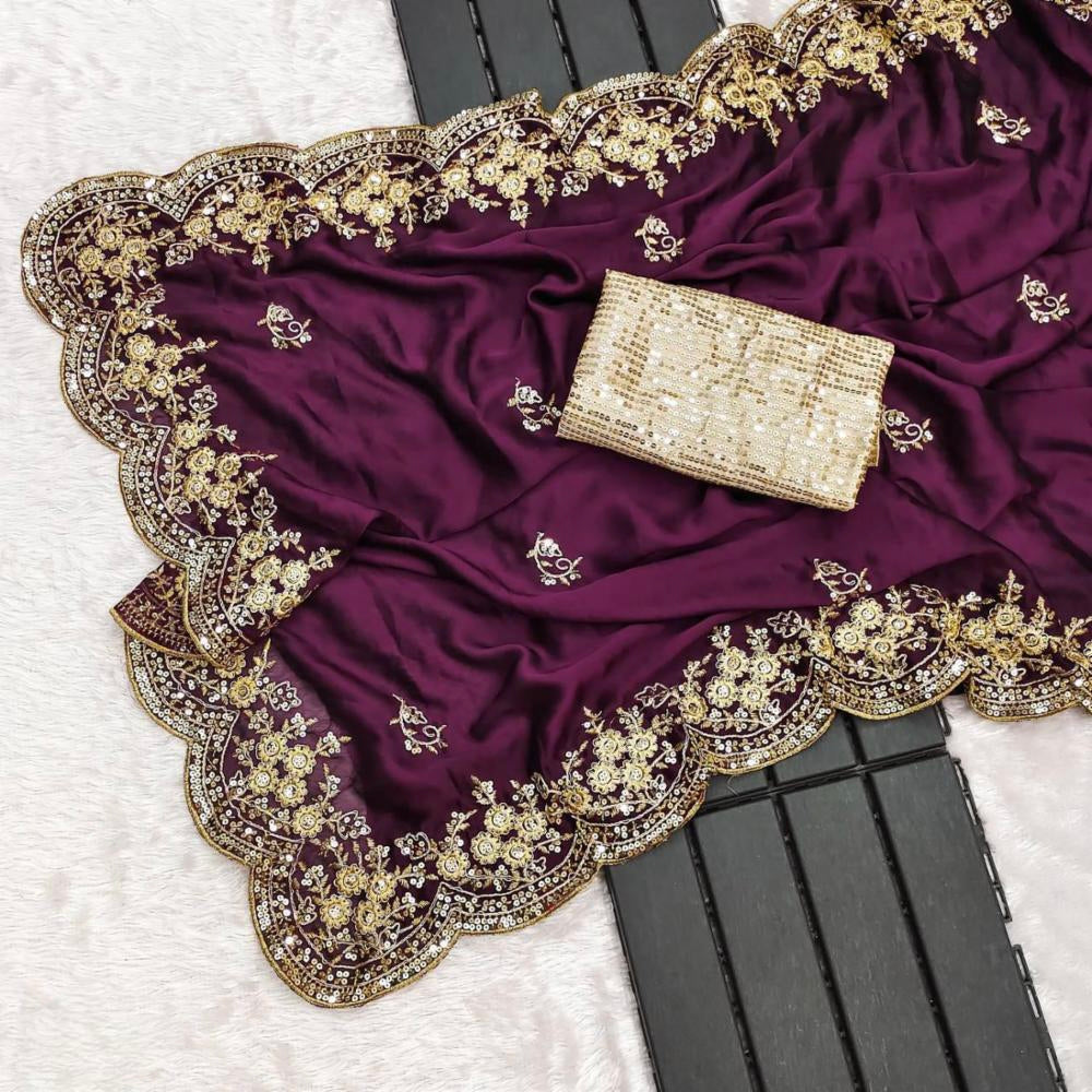 Pure Soft Black Rangoli Silk Fabric