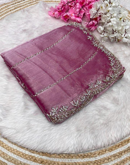 Zimmy Choo Saree pure Handwork ston work saree