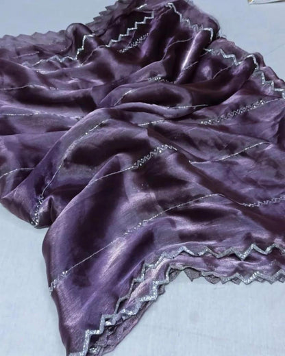 Hand work pure saree