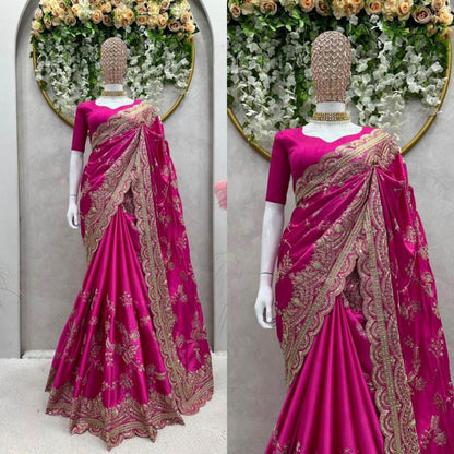 Dola silk all over work saree