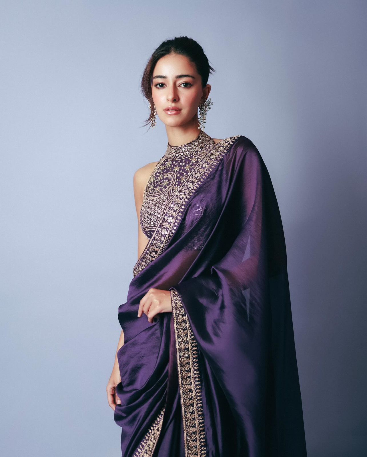 celebrity sequence saree
