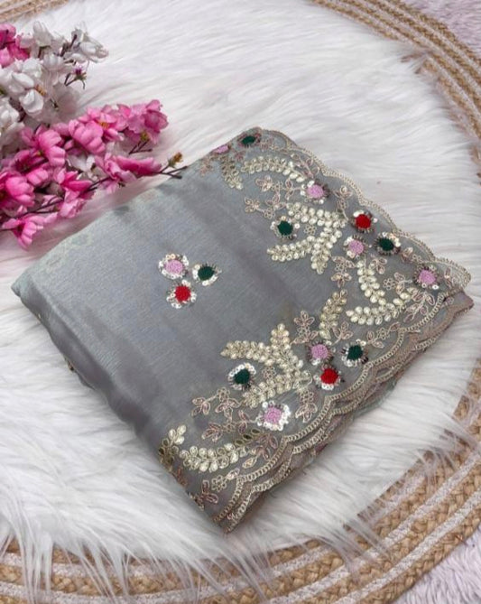Two Ton Fendy Chiffon saree