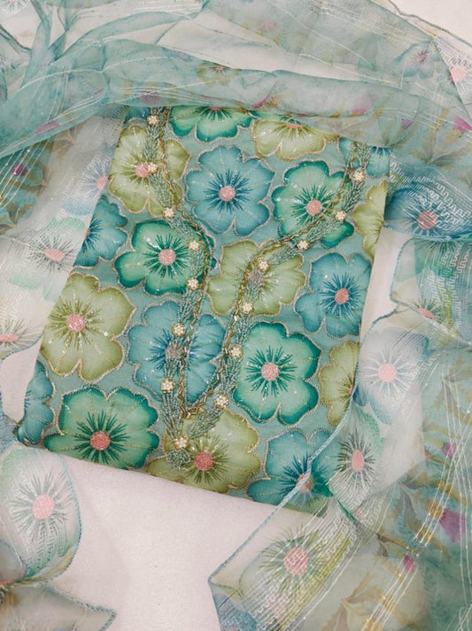 Organza fancy suit  set
