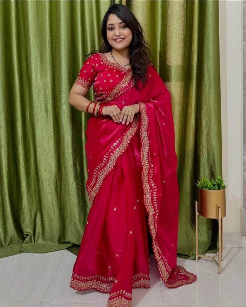 Women,s  Jimmy Choo Sequence Saree