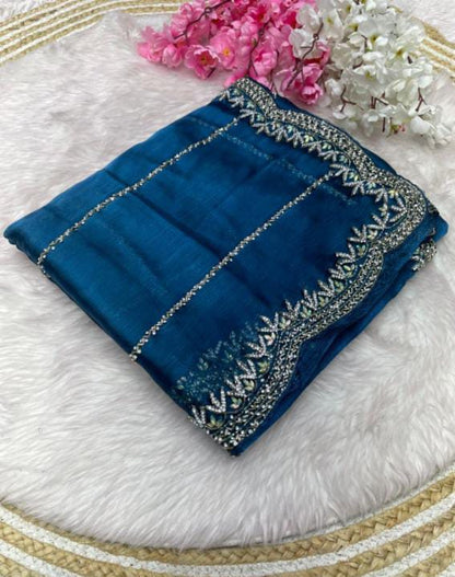Zimmy Choo hand work saree diamond stone work