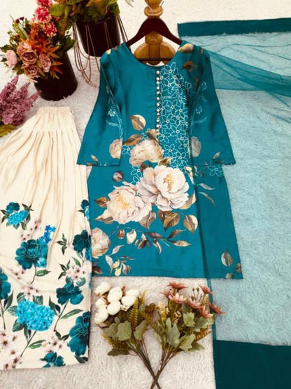 top farshi-pant dupatta set