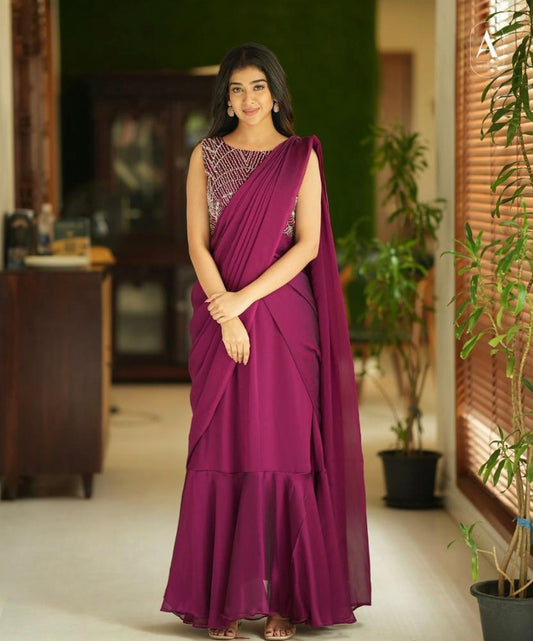 Party Wear designer gown Saree