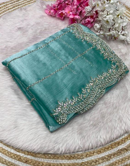Zimmy Choo hand work saree diamond stone work