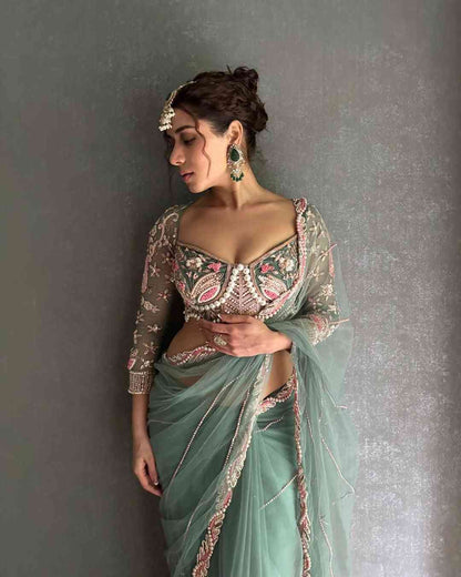 Moti saree  HAND EMBROIDERY WORK WITH PEARL MOTI