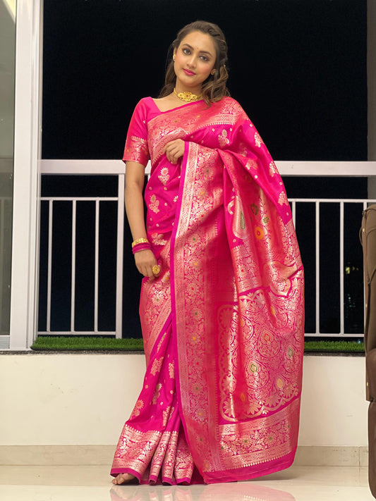 Pure silk Pethani saree with zari weawing