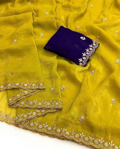 chinon soft silk saree