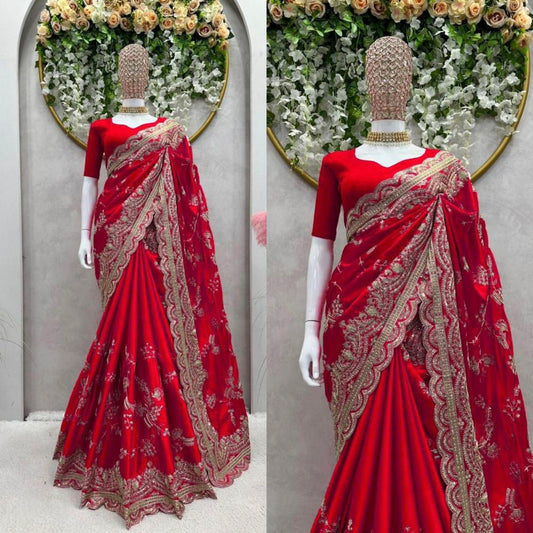 Dola silk all over work saree