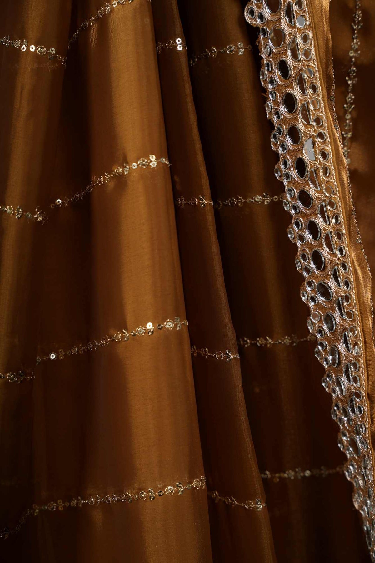 Mirror work saree