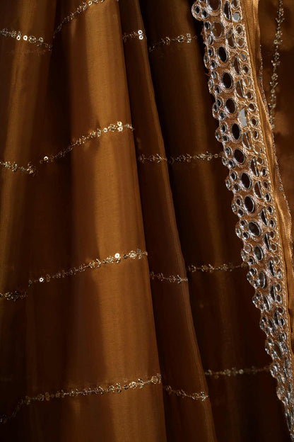 Mirror work saree