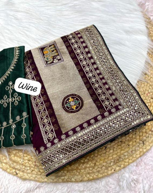 Hand work saree