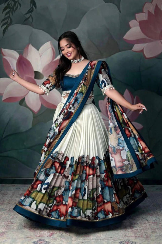Printed Banglori Silk gown