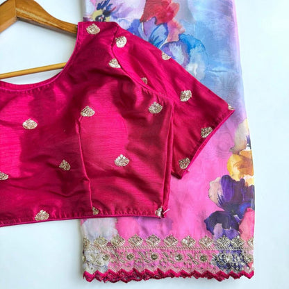 Soft organza saree