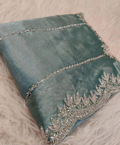 Zimmy Choo hand work saree diamond stone work