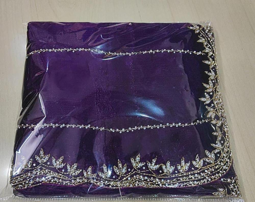 Zimmy Choo Saree With Beautiful Khatli Cut Dana Handwork Along With Hand Diamond Work* 50000+ diamond 💎