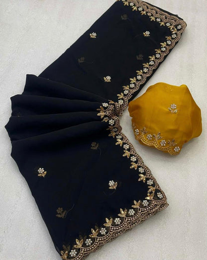 chinon soft silk saree