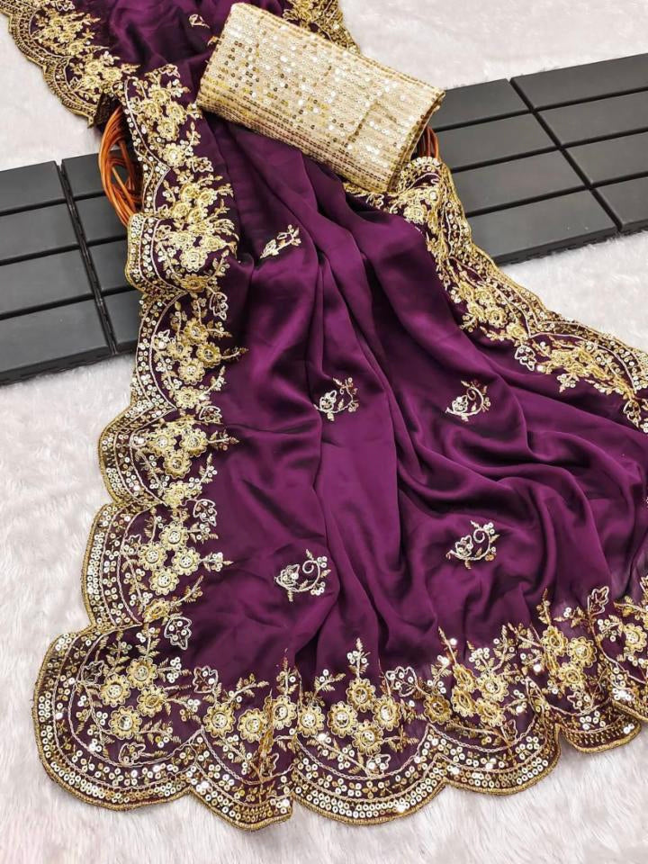 Pure Soft Black Rangoli Silk Fabric