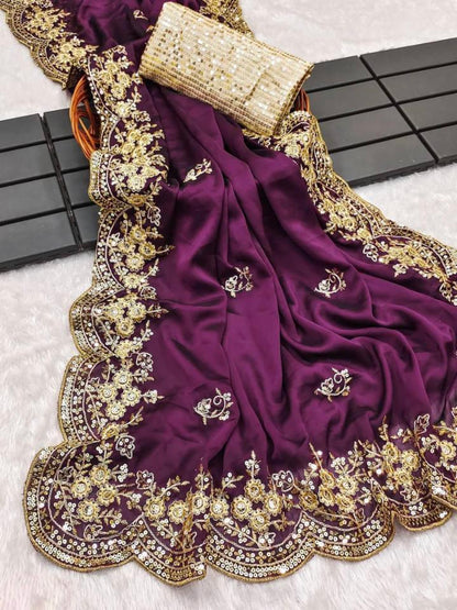Pure Soft Black Rangoli Silk Fabric