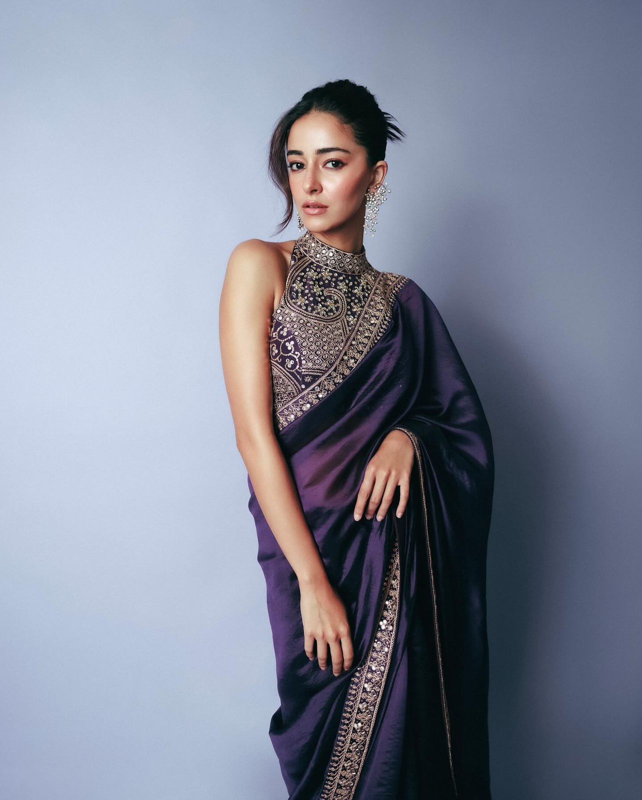 celebrity sequence saree