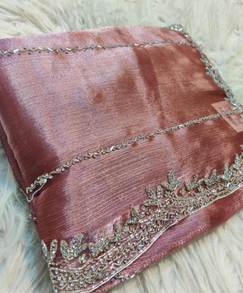 Zimmy Choo hand work saree diamond stone work