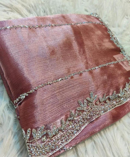 Zimmy Choo hand work saree diamond stone work